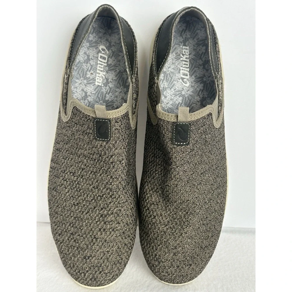 OluKai Alapa Mens Size 12 Shoes Gray Slip On Comfort Casual Athletic EU 45